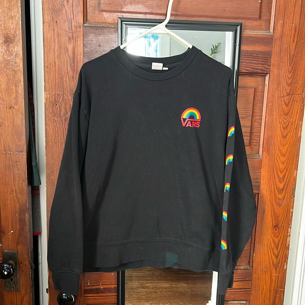 Vans the Make it Rainbow pullover crewneck sweatshirt size M